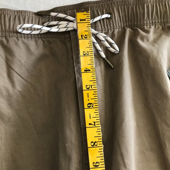 Reyn Spooner Khaki Pants Men Size Large Brown Tie Waist Mid Rise Straight Leg - Picture 6 of 16